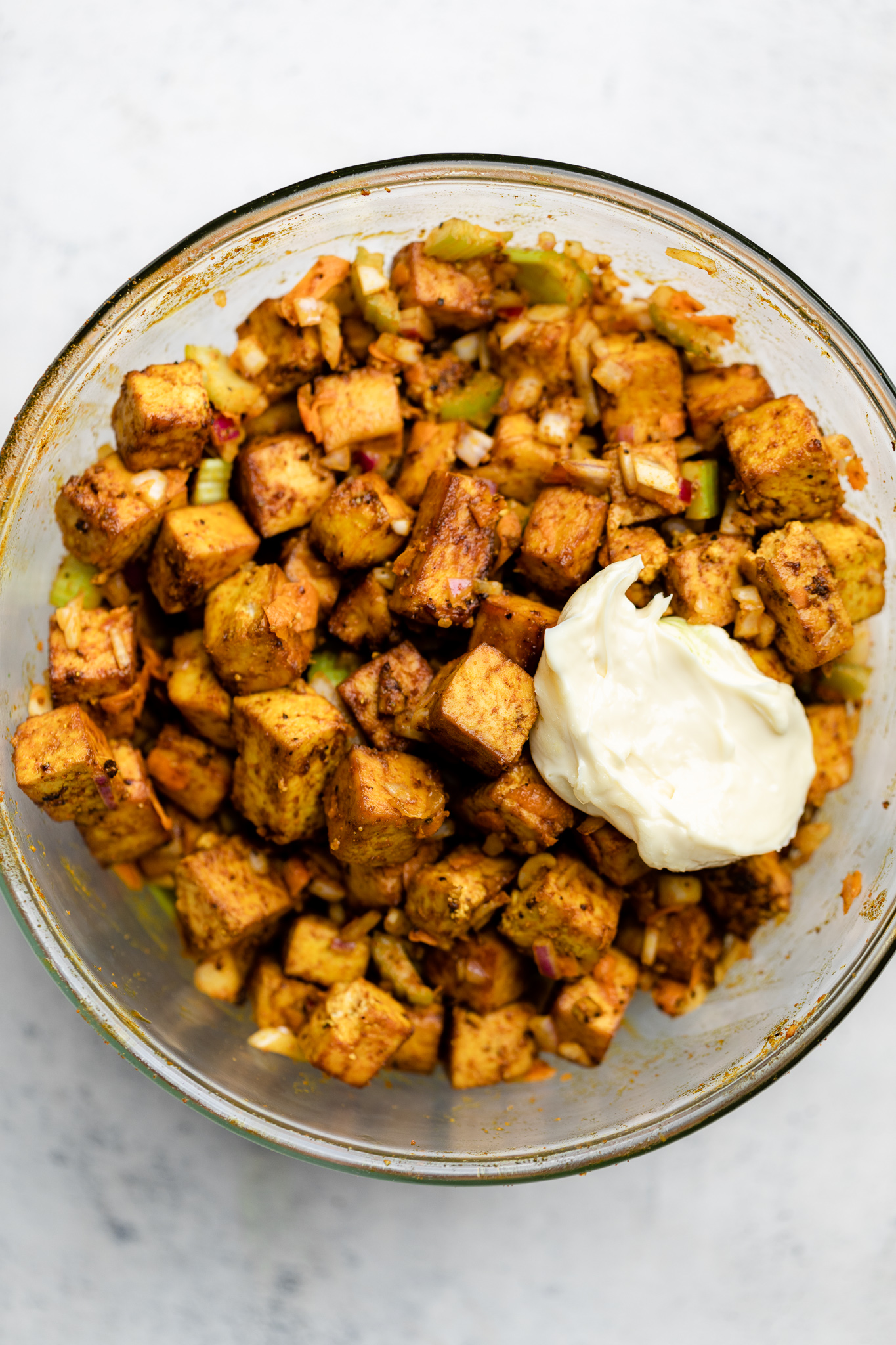 Curried Tofu Salad Vegan And Gluten Free The Mindful Hapa