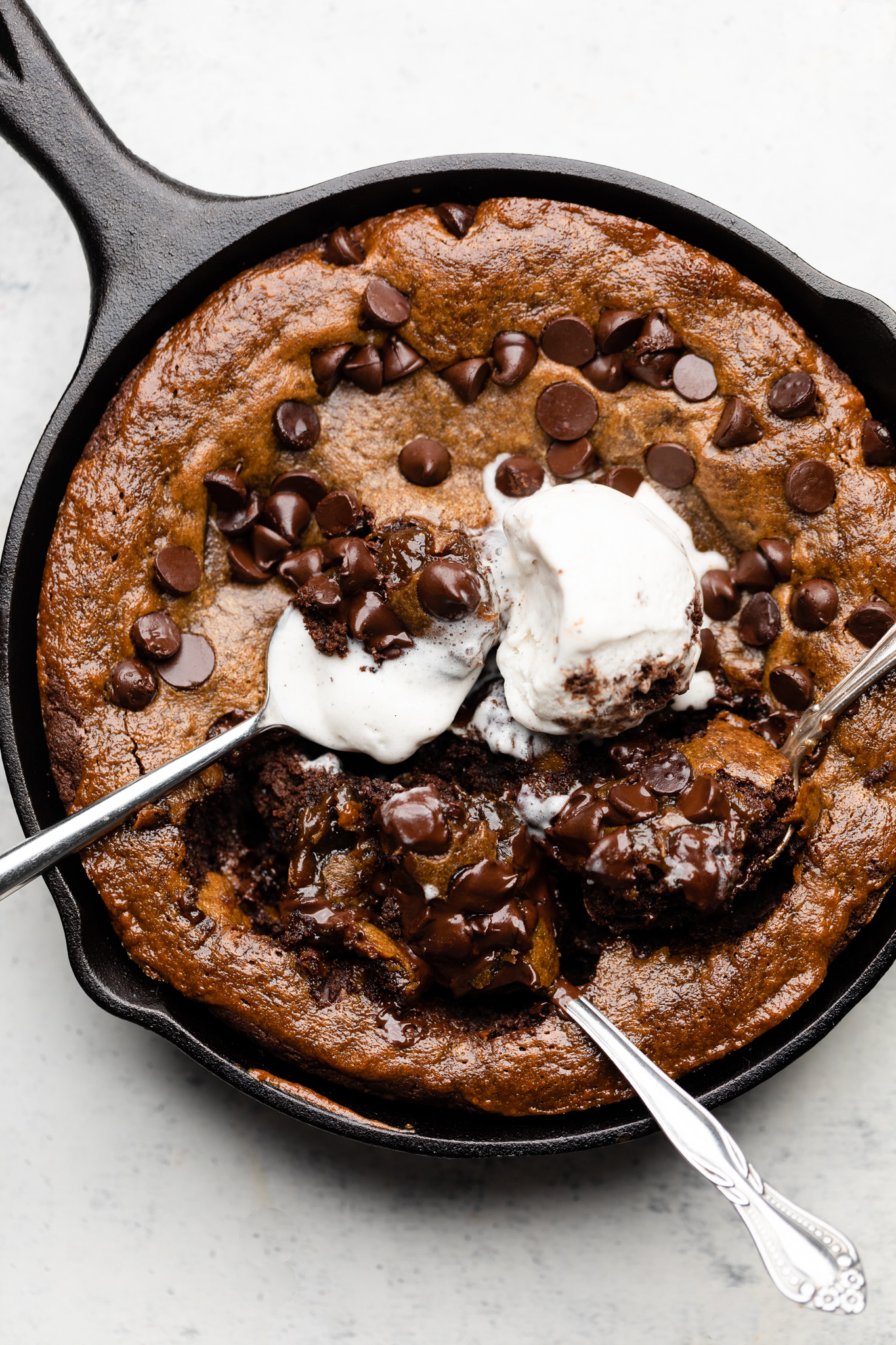 Caramel Apple Cast Iron Skillet Cookie - What Molly Made