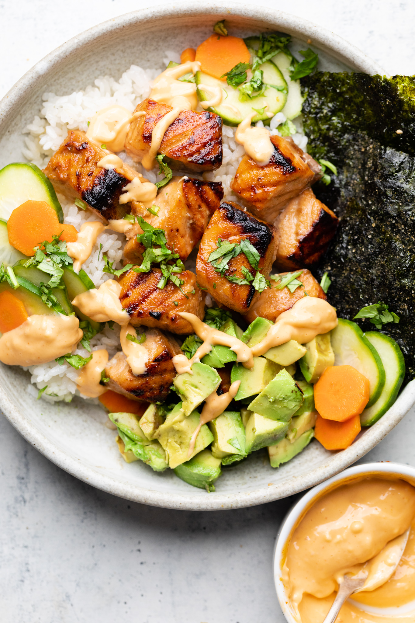 Salmon Teriyaki Bowls - The Mindful Hapa