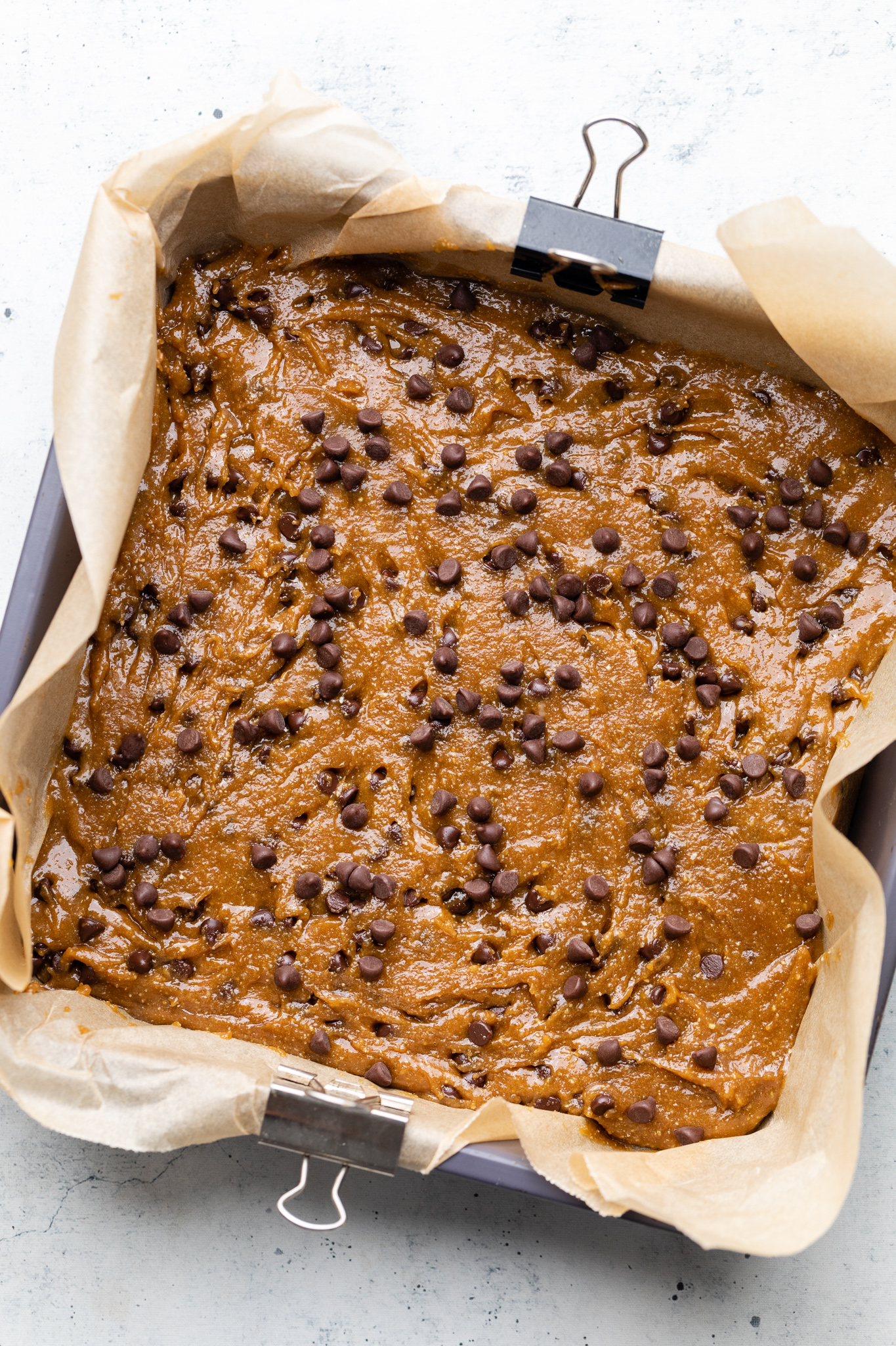 Tahini Chocolate Chip Blondies - The Mindful Hapa